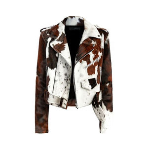 Chaqueta de Cuero Vacuno Nueva, Casual, Resistente al Viento, Ecológica, de Grano Completo para Hombre, Chaqueta de Lona, Pantalón, Cuello Alto, Logotipo Frontal - Product Image 1