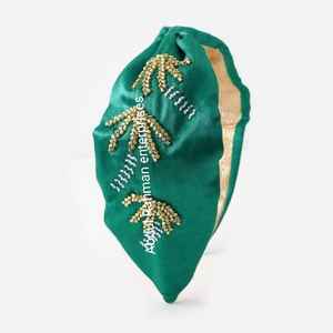 Diadema blanca bordada para mujer Diadema de perlas Diadema de lujo - Product Image 2