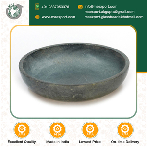 <b>Large</b> Soapstone Grey <b>Serving</b> Tray <b>Bowl</b> Premium Quality Handmade Dinnerware for Fruits & Snacks Unique Collection High Demand - Product Image 2