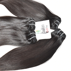 Extensions de cheveux humains vierges indiens 100% Remy, lisses, en vrac, style vague profonde, double trame, sans traitement chimique - Product Image 5