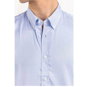 Chemise respirante de haute qualité 100% coton et Polyester pour homme chemises solides - Product Image 5