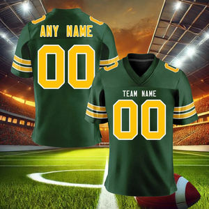 Custom Printed Sublimation Design Breathable Unisex American Football Jersey Uniform Mesh Soccer Jersey for Men - Product Image 5