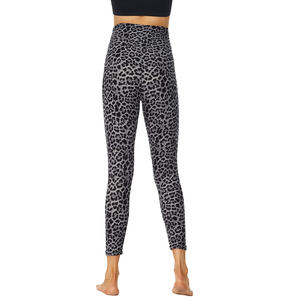 Ladies High Waist <b>Sexy</b> Butt Lift Sport Leopard Digital Printed Leggings Cross Waist <b>Gym</b> Fitness Women Tights Ladies Daily <b>Wear</b> - Product Image 2
