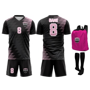 Uniforme de Fútbol de Manga Corta de Alta Calidad, Transpirable, de Secado Rápido, 100% Poliéster, Cuello en V, Cintura Elástica, con Logotipo Personalizado en la Parte Delantera - Product Image 6