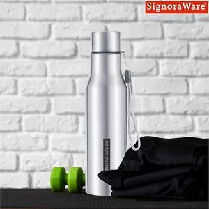 Gran oferta, botella de agua de acero inoxidable de 1000ml, grado 304, elegante, fuerte, sostenible, compañero de hidratación, bebida, vasos de plástico - Product Image 4