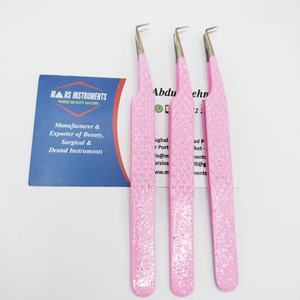 Pince à cils professionnelle à 90 degrés Outil d'extensions de cils en acier inoxydable Embouts de volume en fibre pointue - Product Image 6