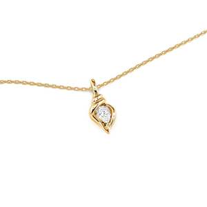 สร้อยคอเปลือกหอยทองคำประดับมุกมอยส์ซาไนต์แบบสั่งทำพิเศษ Jeulia Custom Birthstone - Product Image 2