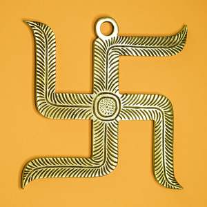 Esvástica de Metal para la puerta de entrada, Sathiya, colgante de pared, Vastu, símbolo religioso, decoración del hogar, colgante de pared, Pooja Idol, regalo para el templo - Product Image 6