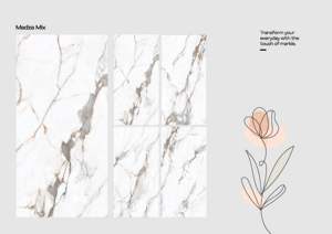 Carreaux de porcelaine Statuario brillants de qualité supérieure 800x1600mm Carreaux de conception en marbre vitrifié GVT PGVT pour usage intérieur au sol et au mur - Product Image 5