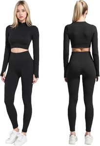 Ensemble de yoga respirant imprimé pour femmes, tendance automne, soutien-gorge de sport sans couture et leggings pour le fitness et le confort en ville - Product Image 6