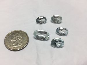 Aigue-marine à facettes de qualité fine cristal de famille de béryl naturel pierre précieuse taillée ovale pour la fabrication de bijoux Santa Mariya Aqua - Product Image 2