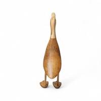 Vente en gros Canard en bois, statue de canard pour la maison Ornements de décoration d'animaux de ferme en bois rustiques