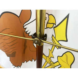 18-Inch Indoor Gold Flagpole Spreader Set 4-Piece Pennant Style Compatible with 1 1/8\"-1 3/8\" Diameter <b>Poles</b> - Product Image 1