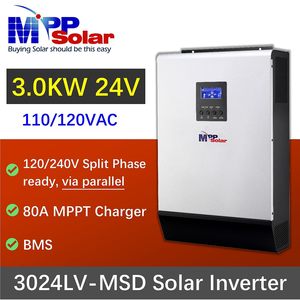 PIP3024LV-MSD 3KW 110V 24V MPP năng lượng mặt trời biến tần 80A MPPT sạc 80A pin sạc Max PV đầu vào 3KW <span class=keywords><strong>250V</strong></span> tinh khiết Sine Wave - Product Image 2