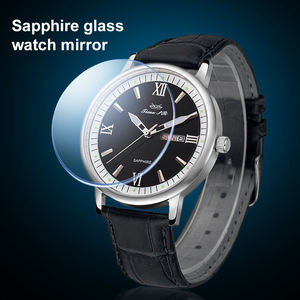 Orologio da <span class=keywords><strong>Uomo</strong></span> di Lusso Analogico al Quarzo 40MM Cassa in Acciaio Inossidabile Vetro Zaffiro <span class=keywords><strong>Cinturino</strong></span> in <span class=keywords><strong>Pelle</strong></span> Impermeabile 5BAR - Product Image 6