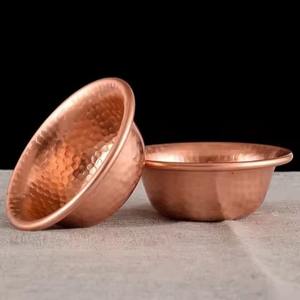 Bol rond de forme classique pour la cuisine et la table, couleur cuivre, bol de service et bols décoratifs - Product Image 3