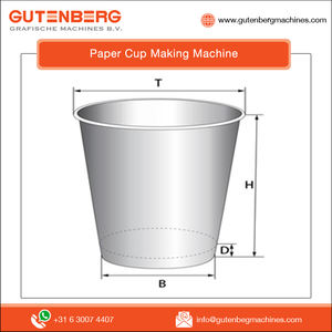 Máquina de fabricación o fabricación de vasos de papel, doble revestimiento de PE, 180-350gsm, tamaño de 4-22oz, automática, con 1 año de garantía - Product Image 5