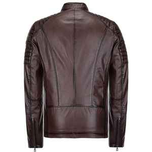 Blouson aviateur en cuir personnalisé pour hommes avec logo à l'avant-Veste d'hiver style moto et motard Service OEM disponible - Product Image 3