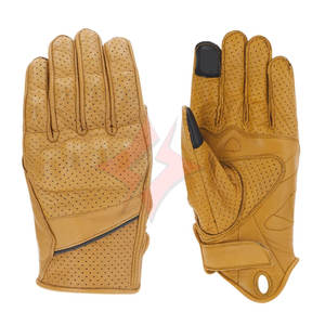 Guantes de Motocicleta de Cuero Premium Perforados de Color Personalizado Unisex, Guantes de Motociclismo de Cuero Genuino Transpirables para Deportes - Product Image 4