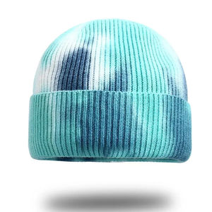 Gorro de Punto Jacquard Tie-Dye Personalizado, Precio de Fábrica, Gorro de Punto de Algodón OEM, Gorro Ligero - Product Image 6