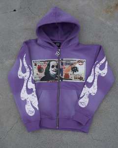 100% coton hommes sweat à capuche régulier pour hommes personnalisé surdimensionné sérigraphie personnalisé lavage à l'acide numérique écran doublé français éponge conception - Product Image 1