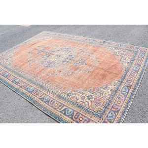 Alfombra de 7.6x10.8 pies, Alfombra Turca Vintage Extra Grande, Alfombra de Lana Roja - Product Image 4