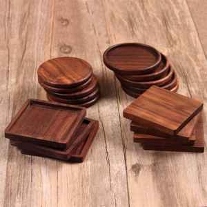 Vente chaude Classique Hêtre Bois Coaster Titulaire Carré Conception pour Thé et Café Naturel Hêtre Bois Mug Pads Tapis - Product Image 2