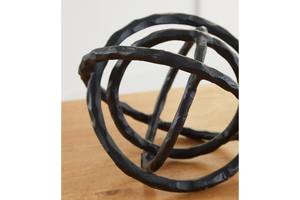 Diseño de firma Barlee Escultura de metal negro Adorno decorativo abstracto moderno Decoración para el hogar Escultura pulida moderna Acento - Product Image 4