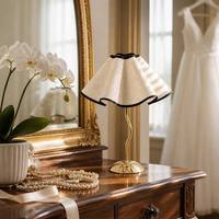 Luckygoods LED260828 Lampe sans fil de luxe de qualité hôtelière en fer avec abat-jour en tissu pour la restauration fine, les mariages et la décoration d'hôtels