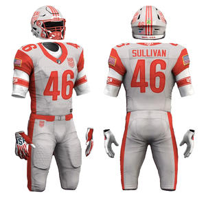 ชุดฝึกซ้อมฟุตบอลแบบอเมริกันของเด็กผู้ชายชุดออกกำลังกายแขนสั้นระบายอากาศได้ดีชุดเล่นกีฬาฤดูร้อนขนาดใหญ่พิเศษดีไซน์2025ออกแบบได้ตามต้องการ - Product Image 1