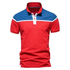 Verano al aire libre hombres Casual algodón para Polo personalizado de gran tamaño resistente transpirable contraste Polo camiseta en línea - Product Image 3