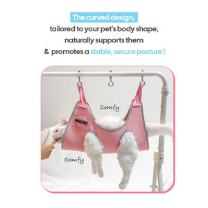 [HEDYS GROOMING] Hamac de toilettage pour chien en coton et maille, confortable, système de retenue sécurisé, facile à utiliser, adapté à plusieurs animaux, portable - Product Image 4