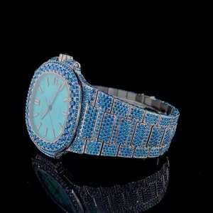 Reloj Mecánico de Acero Inoxidable Resistente al Agua con Esfera Clásica Azul Rey para Hombre, Personalizado, de Alta Calidad, Movimiento Automático, Estilo Hip - Product Image 3