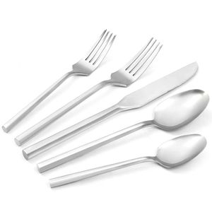 Juego de cubiertos de uso diario Premium de alta calidad, diseño moderno y elegante, pulido de espejo de acero inoxidable, comedor elegante, característica sostenible - Product Image 6