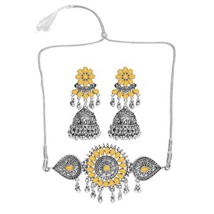 GS Yellow Flower Round Choker Elegant <b>Wedding</b> <b>Accessory</b> - Product Image 3