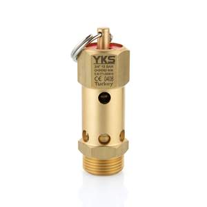 วาล์วนิรภัยทองเหลืองแบบปิดผนึกขนาด 3/4 นิ้ว 15 บาร์ ได้รับการรับรองมาตรฐาน CE - วาล์วระบายแรงดันแบบปิดผนึก - วัสดุทองเหลือง - Product Image 1