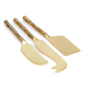 Gold Polished New Arrival Personalized Custom logo <b>Cheese</b> <b>Set</b> With Branches Flower Stainless Steel Butter Spreader & Slicer - Product Image 5