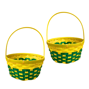 ตะกร้าไม้อีสเตอร์สำหรับเด็กแบบพรีเมี่ยมพร้อมที่จับตะกร้าไม้ไผ่จากเวียดนามตะกร้าล่าไข่และขนมตกแต่งบ้าน - Product Image 1