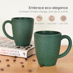 Artistic Printed Eco-Friendly <b>Ceramic</b> <b>Mug</b> <b>Lid</b> 400mL Capacity-for Gifting Daily Morning Tea Routine Modern Design WORLD CRAFT - Product Image 3