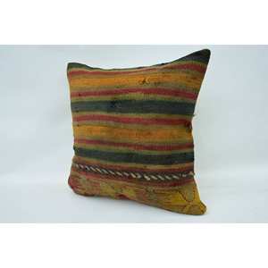 Oreiller Kilim tissé en laine de bohème multicolore vintage de luxe 14x14 pouces coussin imprimé floral à multiples facettes écologique pour la literie - Product Image 3