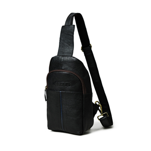 Bolso de pecho de cuero de vaca vintage, bolso de hombro de cuero genuino, bolsos de pecho de la India - Product Image 2