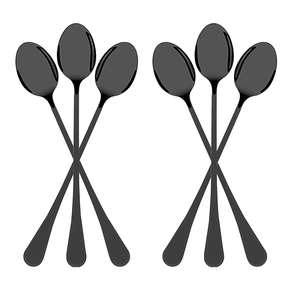 ชุดช้อนสแตนเลสสีดำด้านเป็นมิตรกับสิ่งแวดล้อมมีด้ามจับสัญลักษณ์ดนตรีออกแบบได้เองผลิตภัณฑ์คุณภาพสูง - Product Image 3