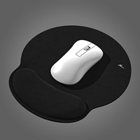Alfombrilla de Ratón Ergonómica de Cuero PU Negra 1390022, 25.3*23cm, Diseño Deportivo Cuadrado 3D con Carga Inalámbrica, Personalizable para PC