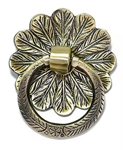 Heurtoir de porte en métal robuste finition Antique décoration de porte d'entrée maison Villa entrée Durable anneau poignée matériel de porte - Product Image 1