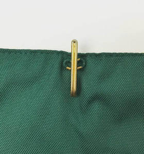 Écusson personnalisé pour officiers du Grand Conseil, en tissu velours écologique, or et vert, pour les degrés maçonniques alliés, forme rectangulaire - Product Image 3