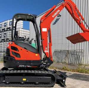 Mini-excavatrice sur chenilles Kubota U25-3, godet de 0,12 m³, forte puissance de creusement, machine sur chenilles orange et noire - Product Image 4