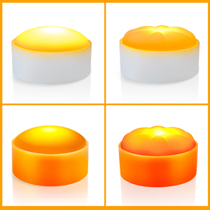 Bougie d'extérieur, lumières de citrouille, bougie chauffe-plat imperméable avec minuterie, orange, Halloween, Jack <span class=keywords><strong>O</strong></span> Lantern, batterie, bougie sans flamme d'extérieur - Product Image 3