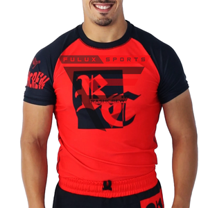Logo personnalisé UPF 50 imprimé par transfert de chaleur antibactérien à séchage rapide Rash Guard MMA BJJ Surf OEM à manches longues - Product Image 6