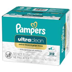 Toallitas Húmedas para Bebé Ultra Clean Cotton (Anteriormente 'Free Gentle') 99% Agua Hipoalergénicas para el Cuidado de la Piel 312 Unidades en Total (4X con Tapa Abatible) - Product Image 1