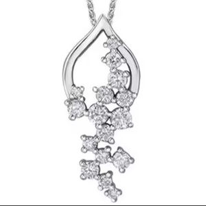 Colgante de diamante moissanita de Plata de Ley 925 Colgante de diamante blanco - Product Image 2